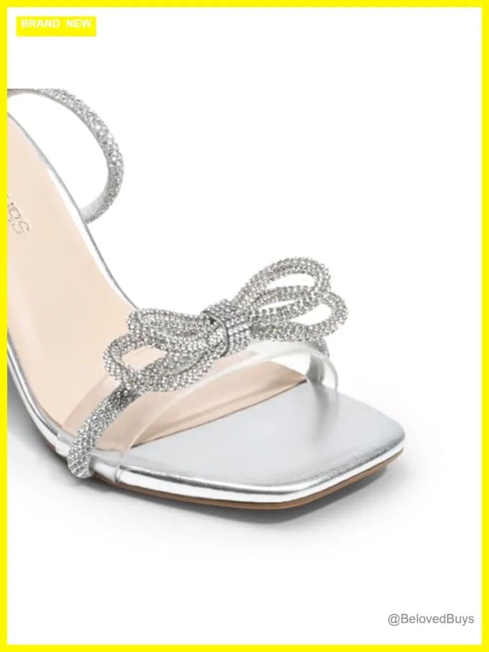 Rhinestone Strappy Ankle Strap Low Heel Sandals Square Toe Stiletto Dress Shoes